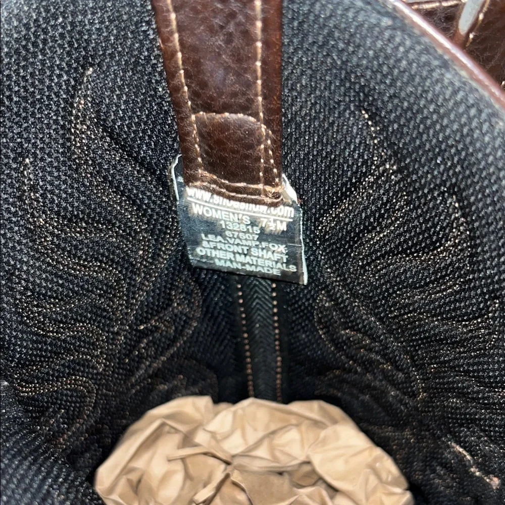 Women’sBrown Western Cowboy Boots - Classic Two-Tone Leather - Picture 5 of 10